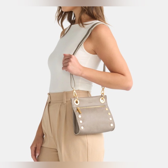 Hammitt Tony Small Crossbody Bag in Gold Snakeskin - Picture 2 of 13